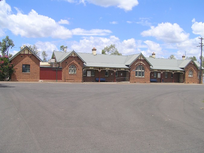 
A view of the front of the station.
