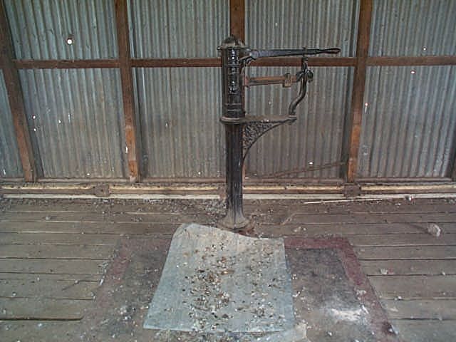 
Inside the goods shed is part of a set of scales!
