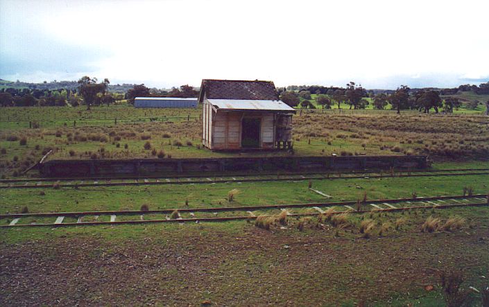 
The platform and station building.
