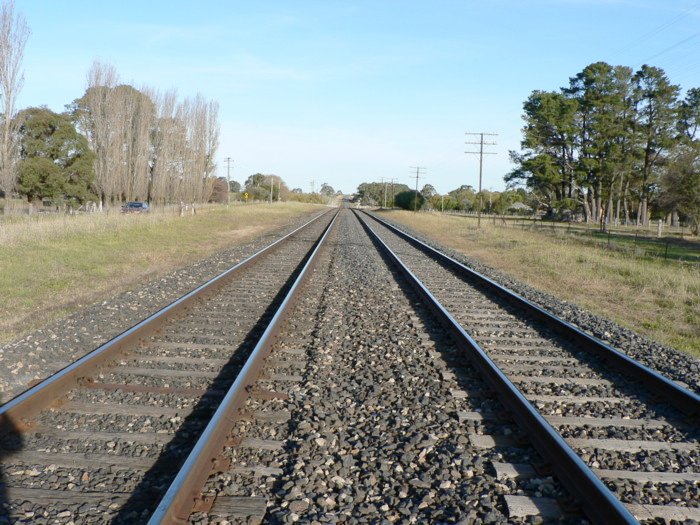 The view looking east at the former station location.