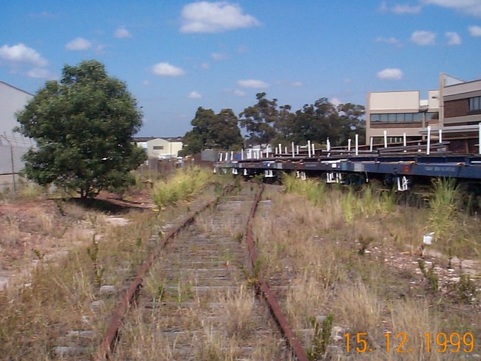 The view from the fence on the Franklins siding, looking to the connection on to the master siding.