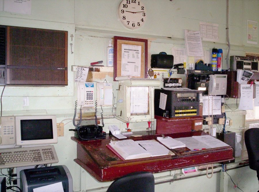 The interior of the box with a multitude of different equipment.