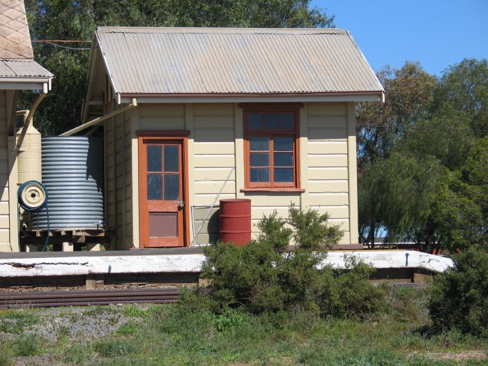 The sgnal box at the western end of the station.