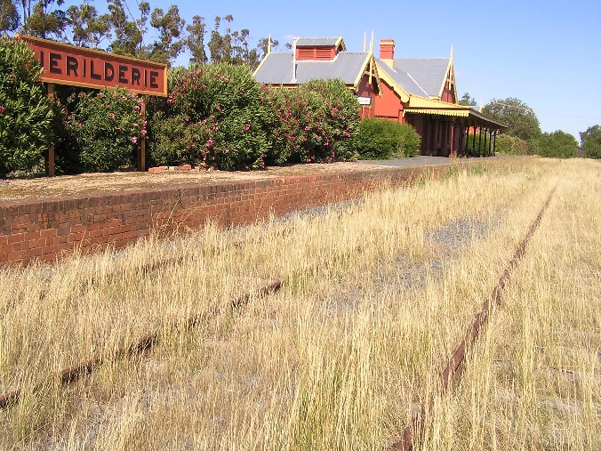 
The view looking south along the station.
