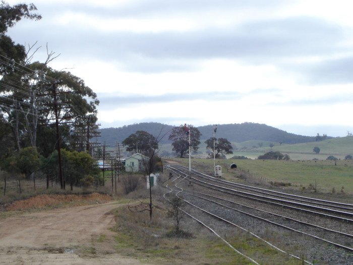 The view looking south towards the down end of the location.