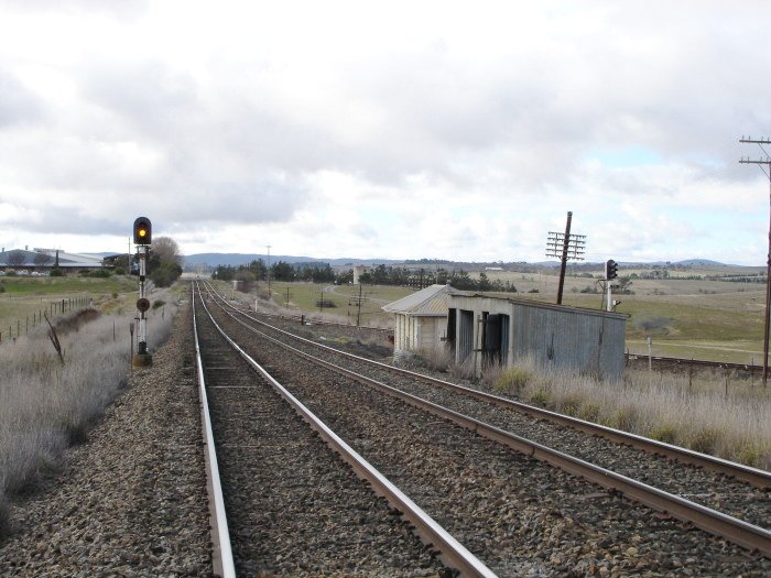 The view looking up the line towards the junction.