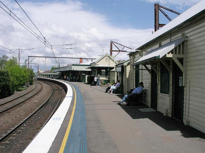 
The view looking up along platform 1.
