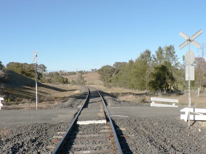 No trace remains, in this view looking south.