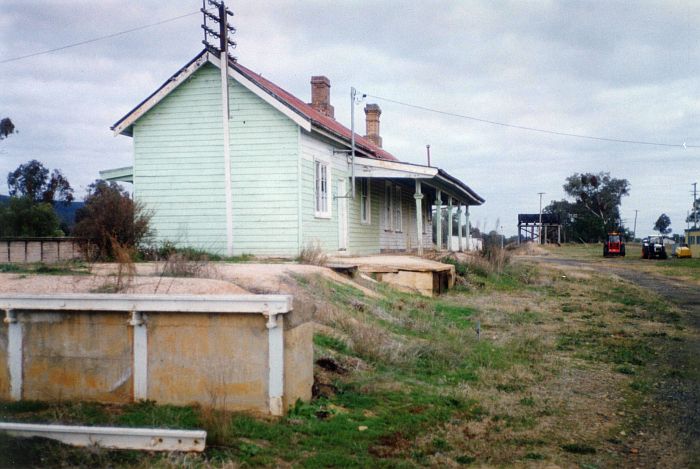 
A view to the south towards Young from the rear of the former island platform.
