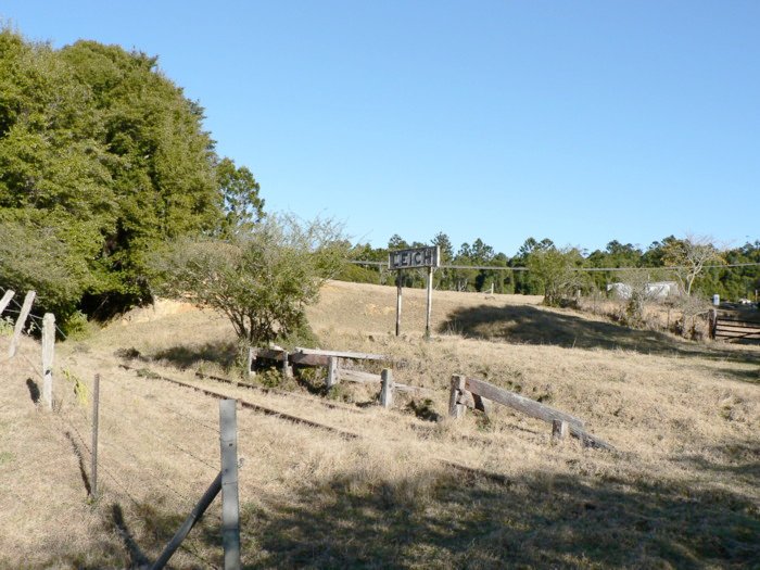 The view looking towards the remains of the platform.