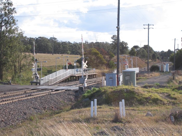 The view looking west towards the station.