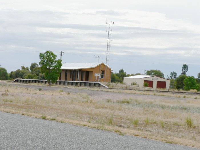 The view looking north towards the new station building.