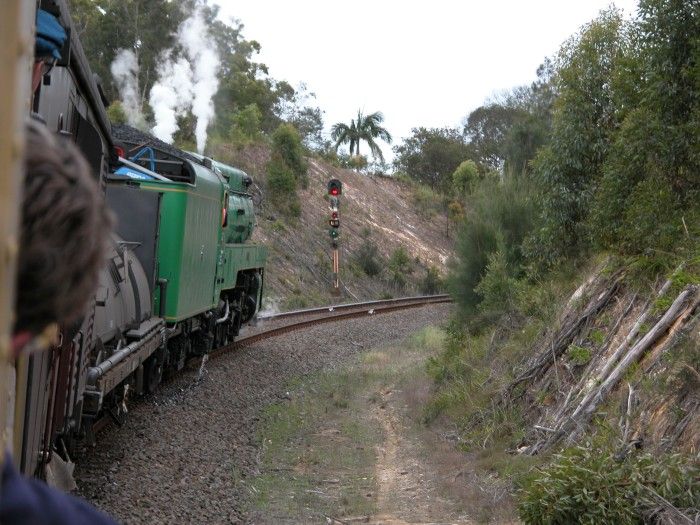 
3801 approaches the loop at Macksville from the south.
