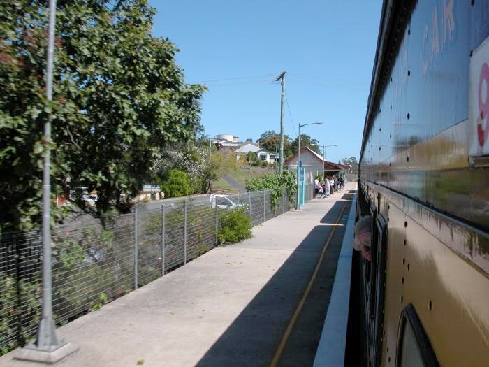 The view looking south along the platform.