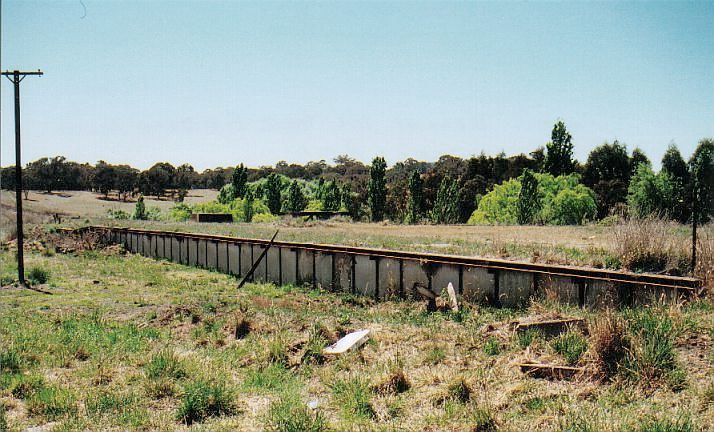 
The siding has been well and truly lifted from the goods loading bank.
