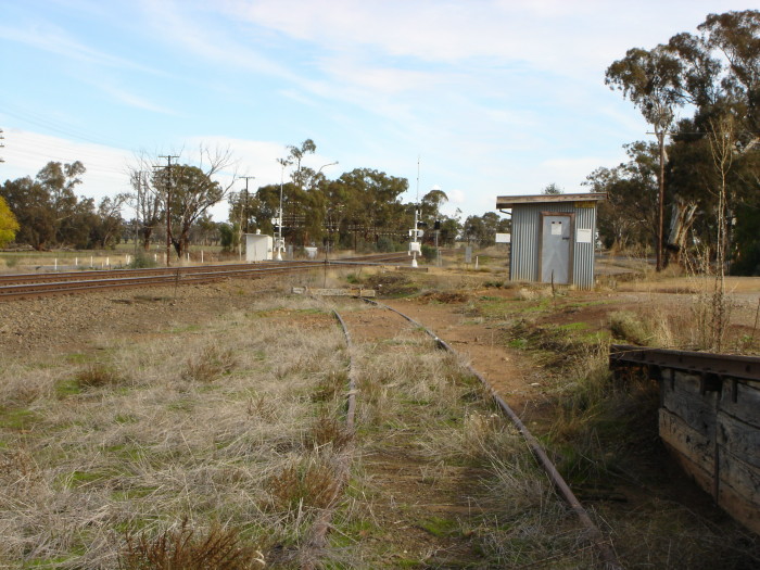 The view looking south along the now-truncated silo siding.