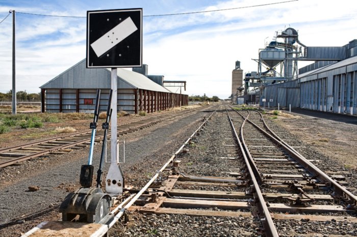 The view looking north towards the silo complex.