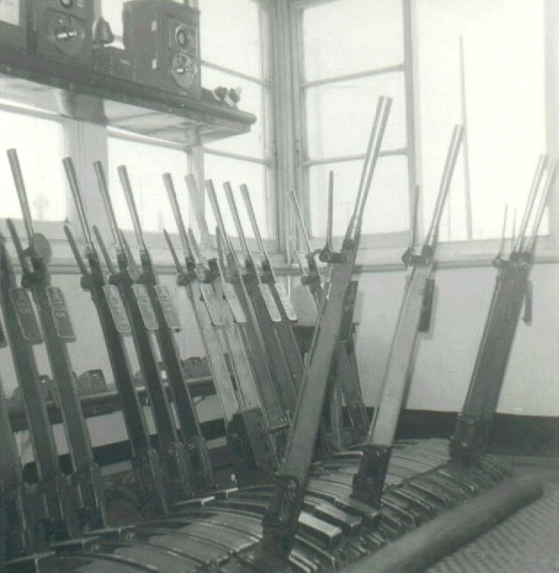 
The lever frame inside the signal box.
