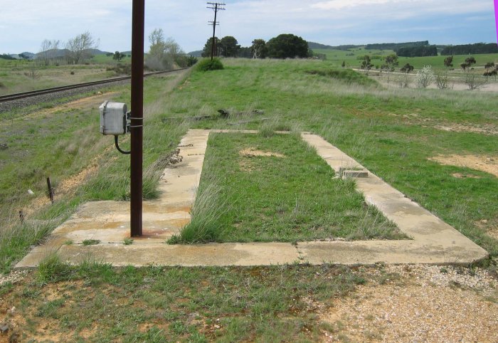 This concrete base is all that remains.