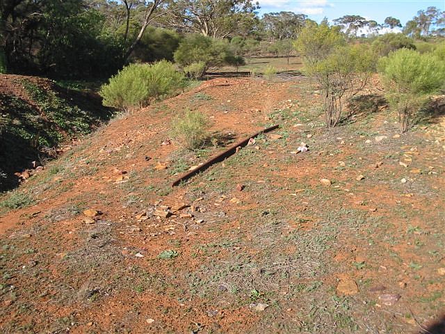 
Not much remains at Mount Hope. This piece of track in the area that was
the end of the line.
