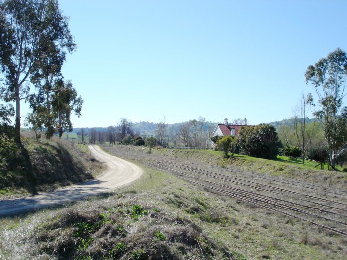 The view looking north across the yard towards the one-time station location.