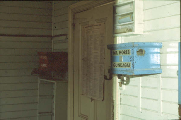 Staff and ticket boxes for the sections to Gundagai and Gilmore.