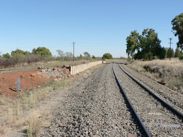 The view looking down the line. The station was on the right opposite the loading bank.