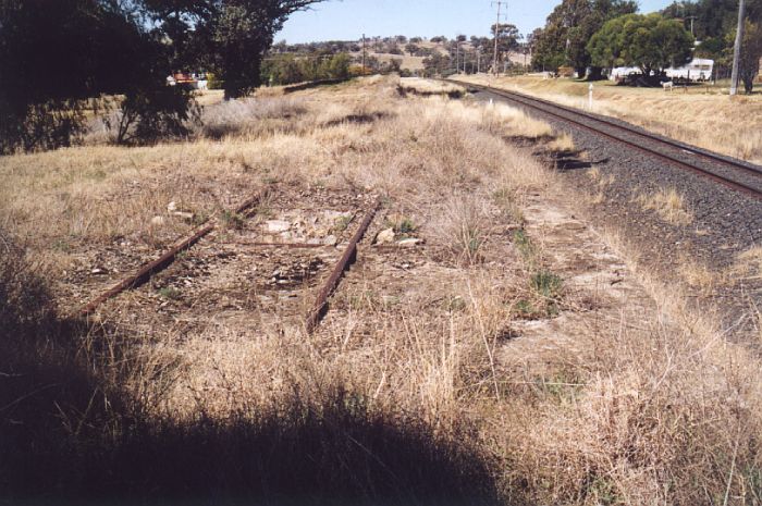 
Evidence for a siding in the form of some rails embedded in a concrete pad.
