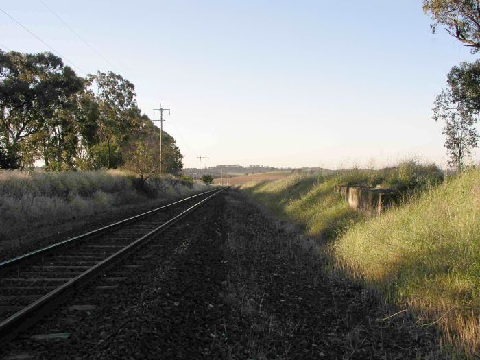 
The view looking down the line to the north of the location.
