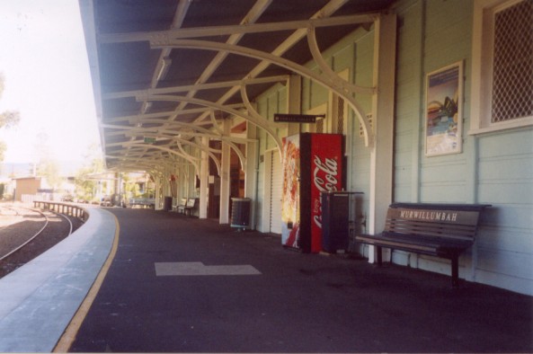 
The view looking along the platform.
