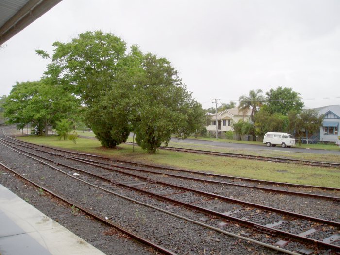 The view looking east. The vehicle unloading ramp was beyond the trees in the distance.