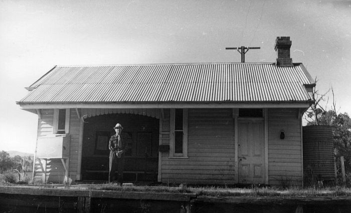 
A view of the station building.
