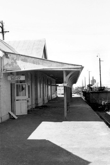 The view looking along the platform in the up direction.