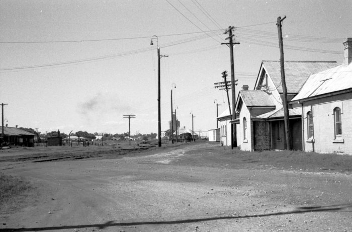 The rear of the station building. It was unusual in that you had to cross tracks to reach it.