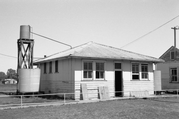 The bath-house building.