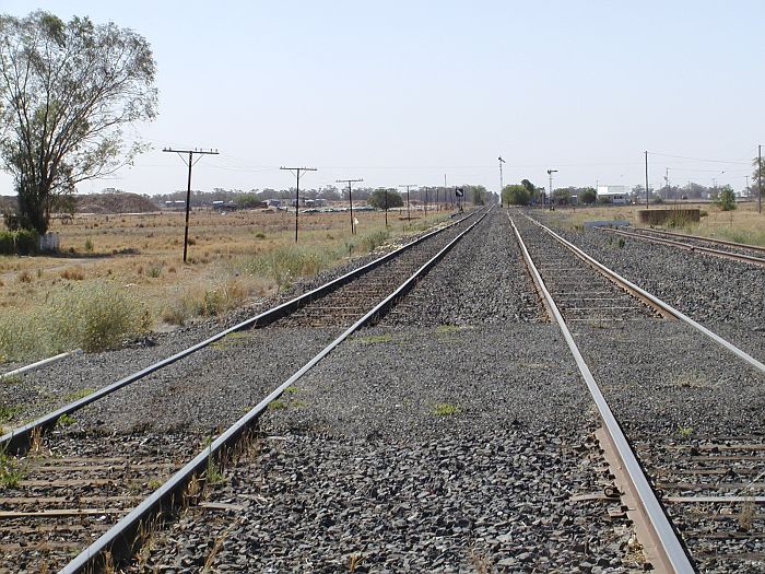 
The view looking west, with the Warren Branch diverging off to the right.
