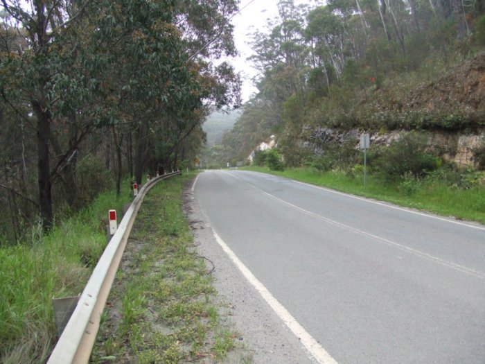 The section of Dargans Deviation that has been built over by the colliery access road. The deviation entered from the left behind the camera and headed west in the distance near the light-coloured earthworks.