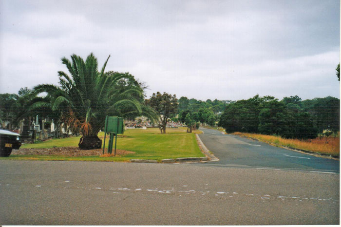 
The location of the line, looking south.  The line ran along the left-hand
side of the road.
