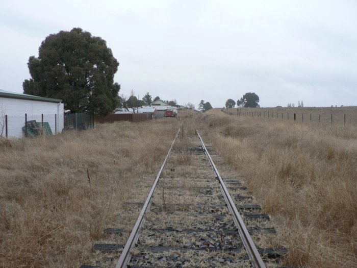 The view looking south, with no trace remaining.