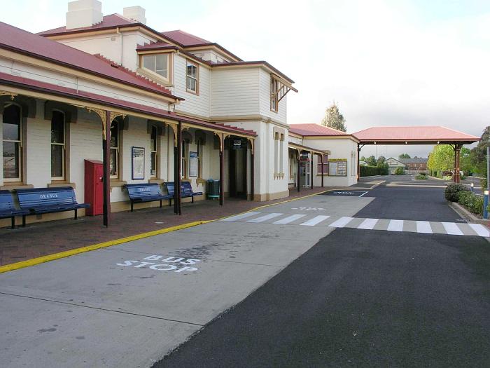 
A view of the bus interchange facility outside the station.
