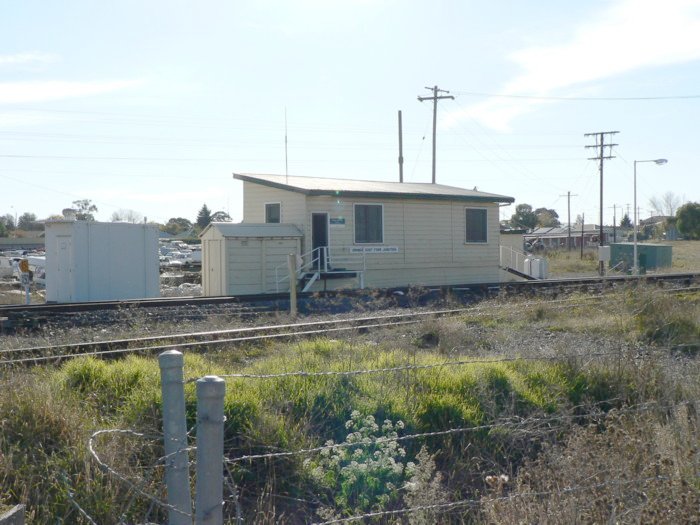 The view looking across to the East Fork signal box.