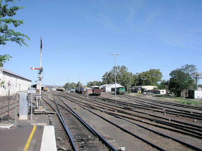 
A view looking over the yard at the up end of the platform.
