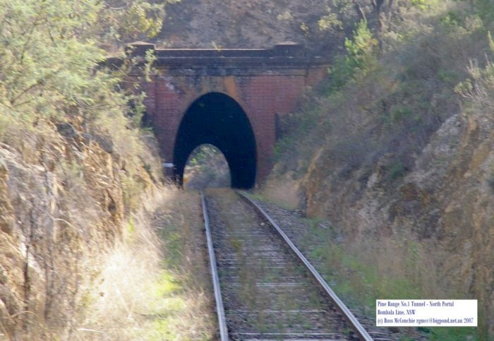 The northern portal of the tunnel.