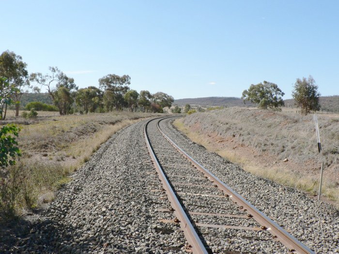 The view looking east in the vicinity of the former station.