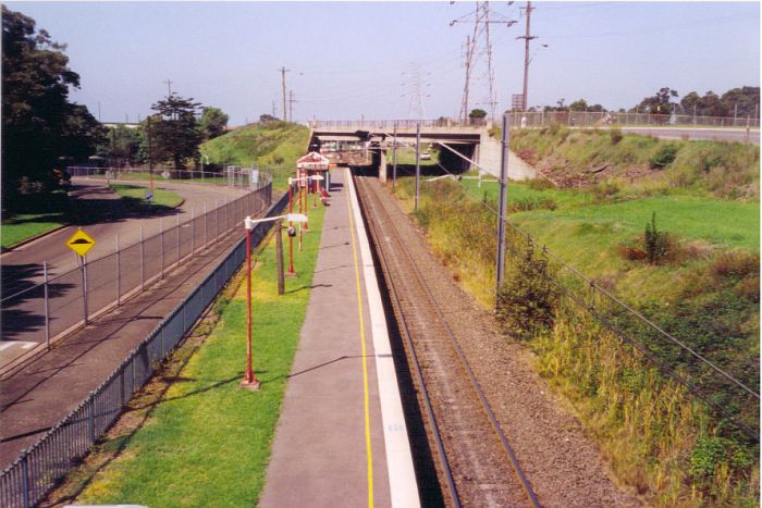 
The view looking down the line of the unattended station.
