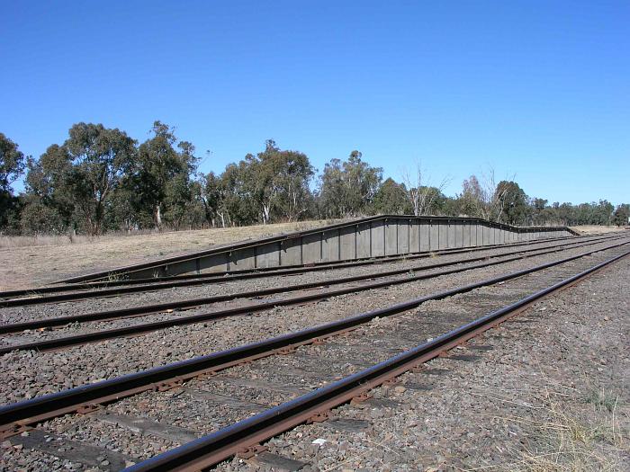 
The goods loading bank, still served by the goods siding.
