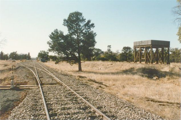 
The view from the terminus looking across to the elevated water tank.
