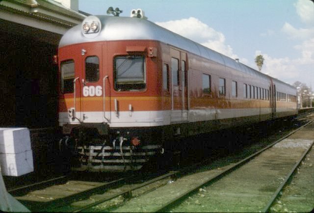 DMU606 sits at the buffer stop at the end of the branch line.