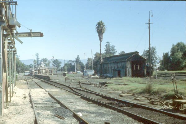 A view looking west across Richmond yard towards the engine shed and station.