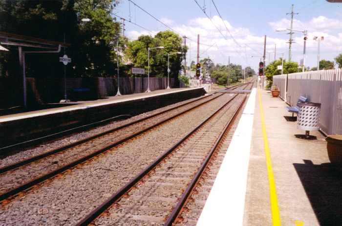 
The view looking up the line in the direction of Sydney.
